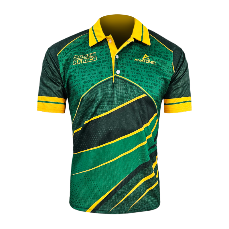 Green & Gold Mens Golf Shirt