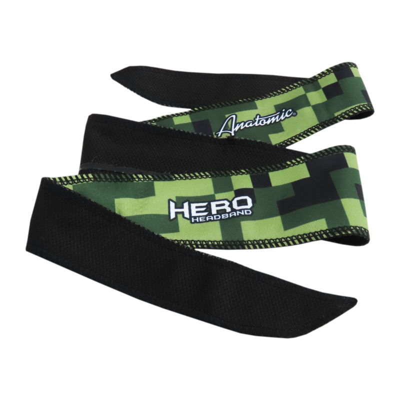 Pixel Green Tie Back Hero Headband