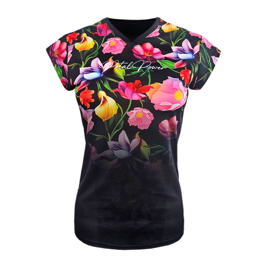 Petal Power Ladies Cap Sleeve Running T-shirt