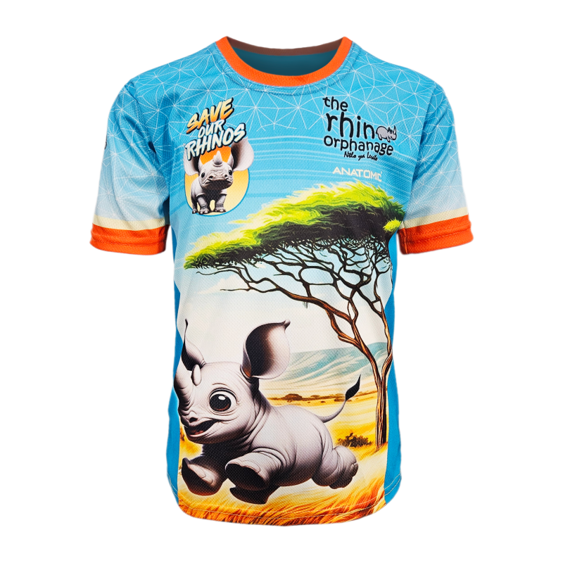 Save the Rhinos Blue Kids Tshirt