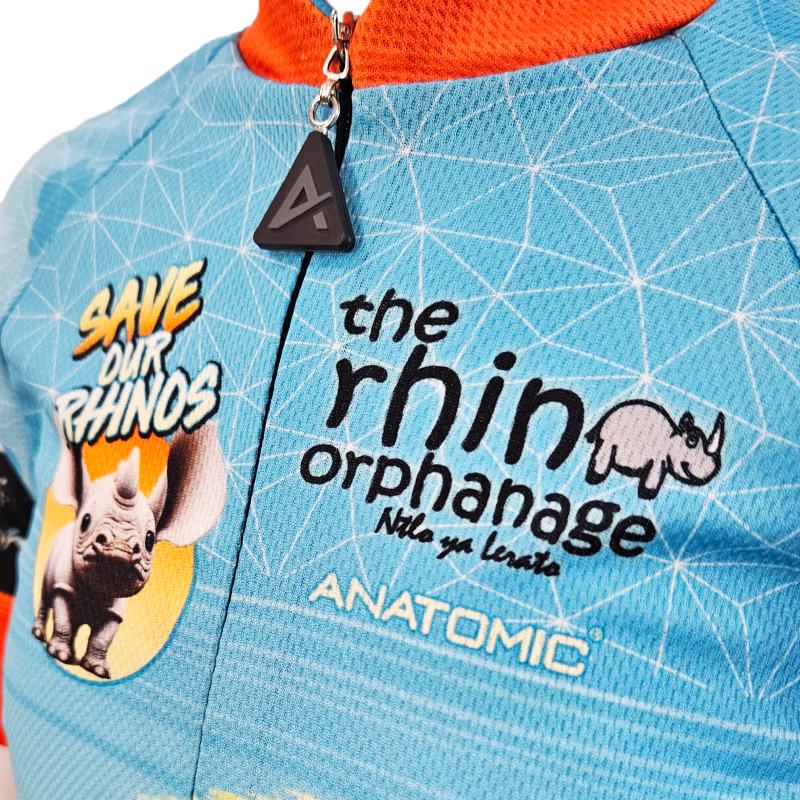 Save the Rhinos Blue Kids Cycling Jersey