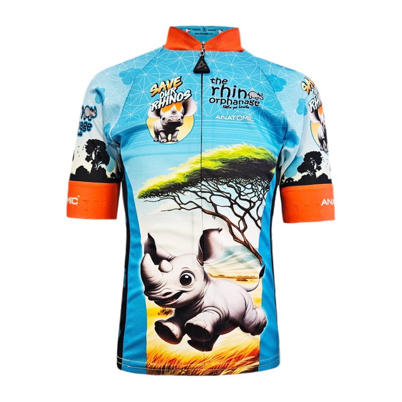 Save the Rhinos Blue Kids Cycling Jersey