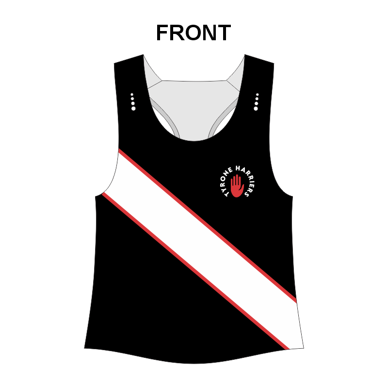 Tyrone Harriers Mens and Ladies Seamless Elite Vests Stripe