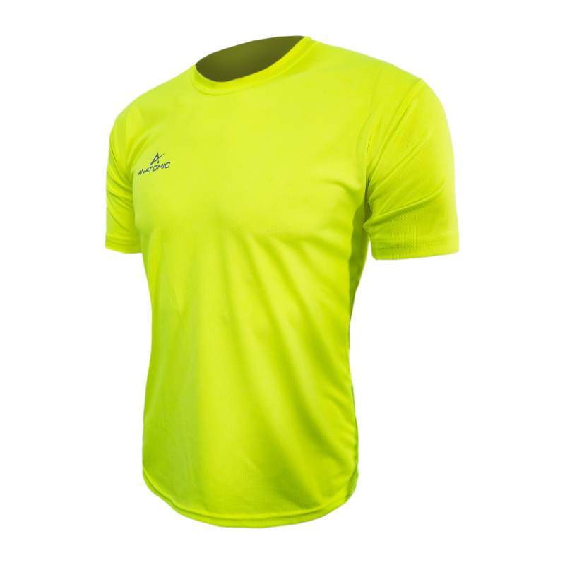 Vizi Q&A Yellow Mens Running T-shirt